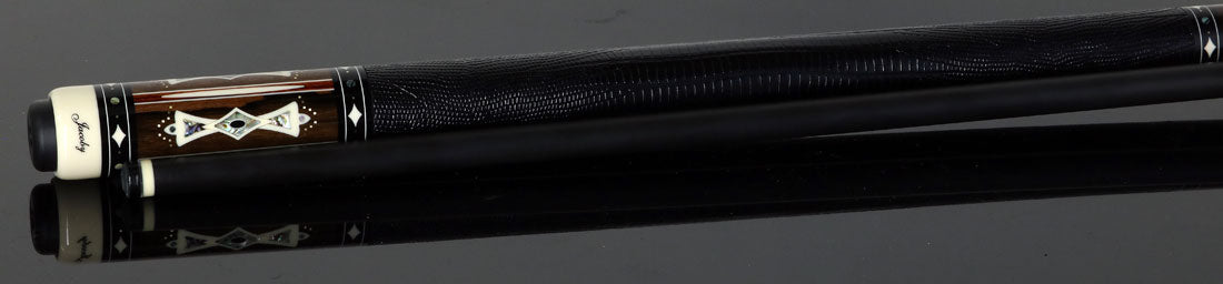 Jacoby HL4 Heritage Collection Pool Cue - Ziricote with Cocobolo Points and Abalone Inlays