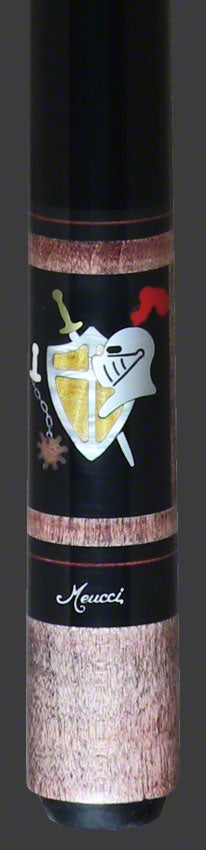 Meucci Hall Of Fame Series HOF07BURC Pool Cue - Medieval Burgundy Stained with Carbon Shaft
