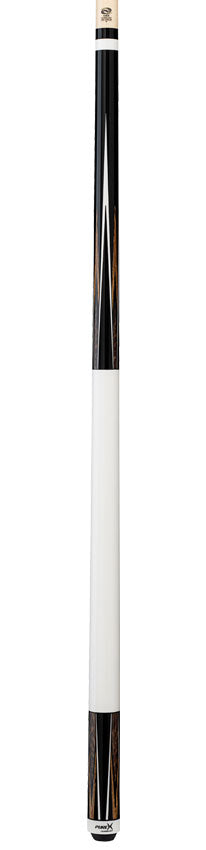 Pure X Midnight Black with Bocote and Black Palm Point Graphic Wrapless Pool Cue