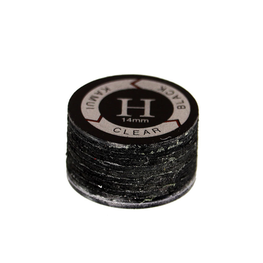 Kamui Clear Black Laminated Leather Pool Cue Tips | Ozone Billiards