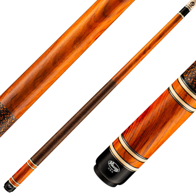 Viking IM0400 Impero Series Play Cue - South American Cocobolo with Cocobolo, Birdseye Maple and Black Rings