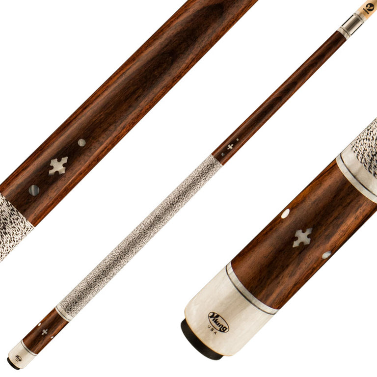 Viking IM0600 Impero Series Play Cue - East Indian Rosewood with 15 White Premium Pearl Inlays