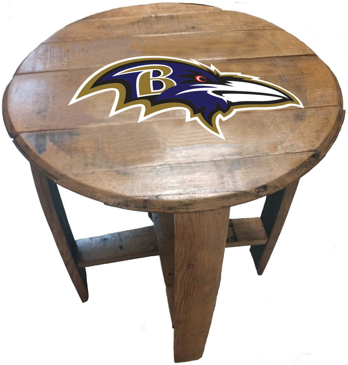 NFL Fan's Choice Oak Barrel Table