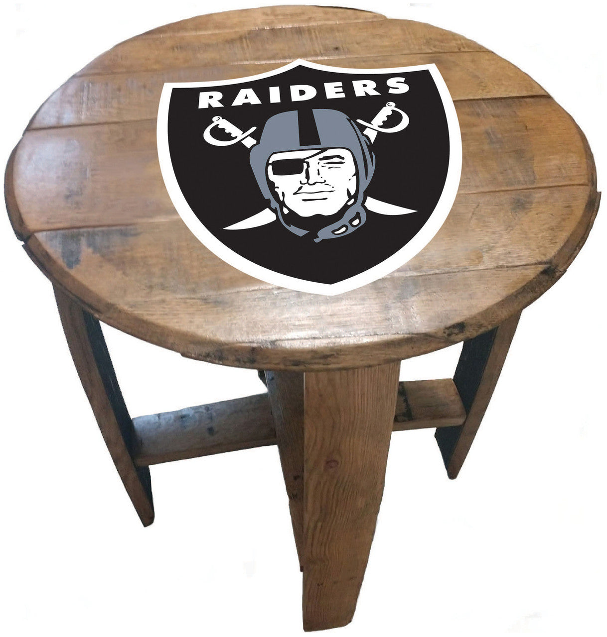 NFL Fan's Choice Oak Barrel Table