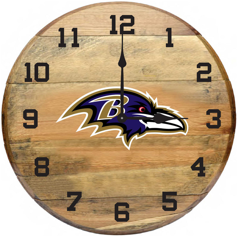 NFL Fan's Choice Oak Barrel Clock