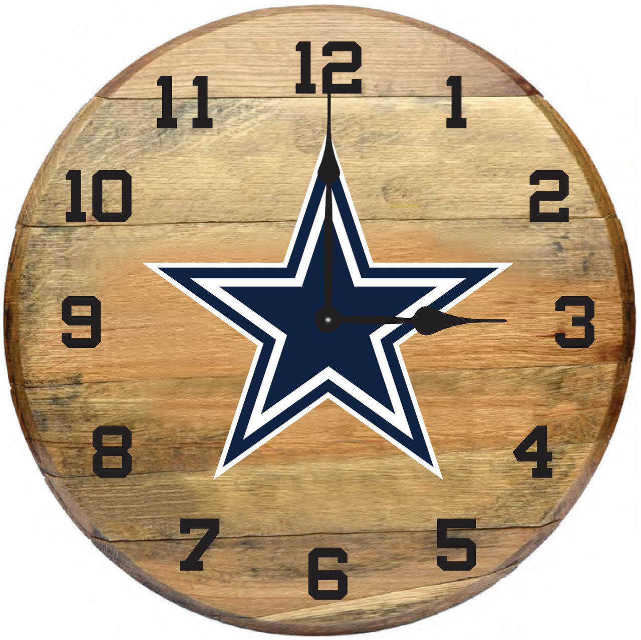 NFL Fan's Choice Oak Barrel Clock