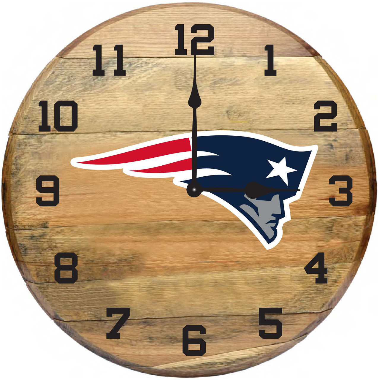 NFL Fan's Choice Oak Barrel Clock