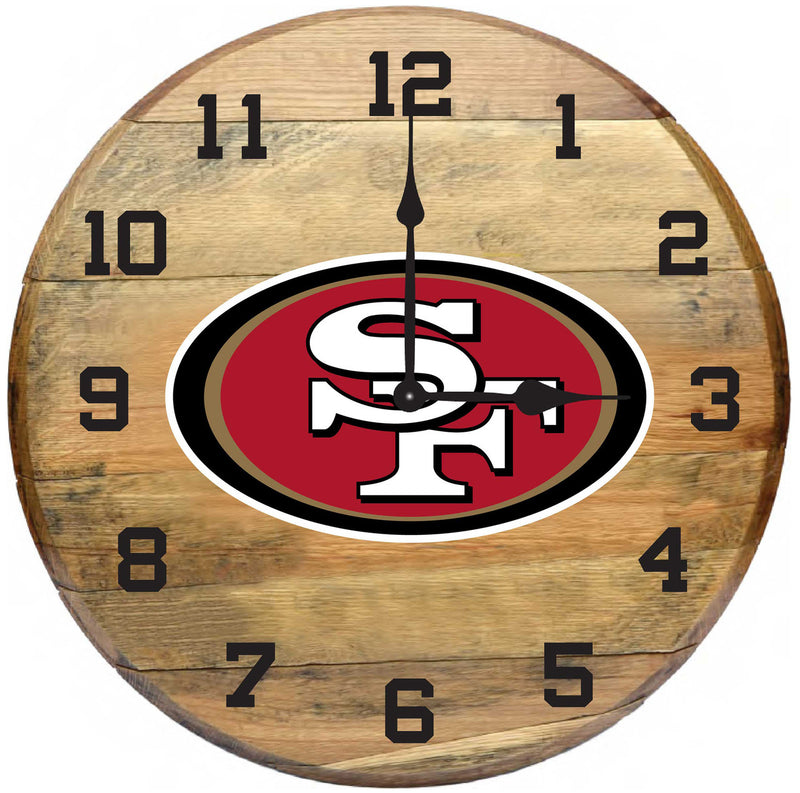 NFL Fan's Choice Oak Barrel Clock
