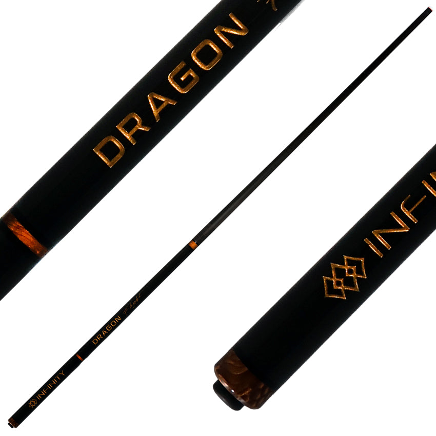 Infinity Dragon Flight Carbon Fiber Long Jump Cue - Gold