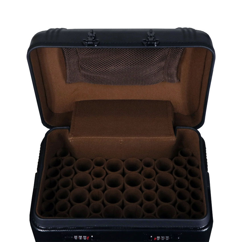 J Flowers Black 20x44 Hard Dealer Rolling Pool Cue Case - JFC2044BK