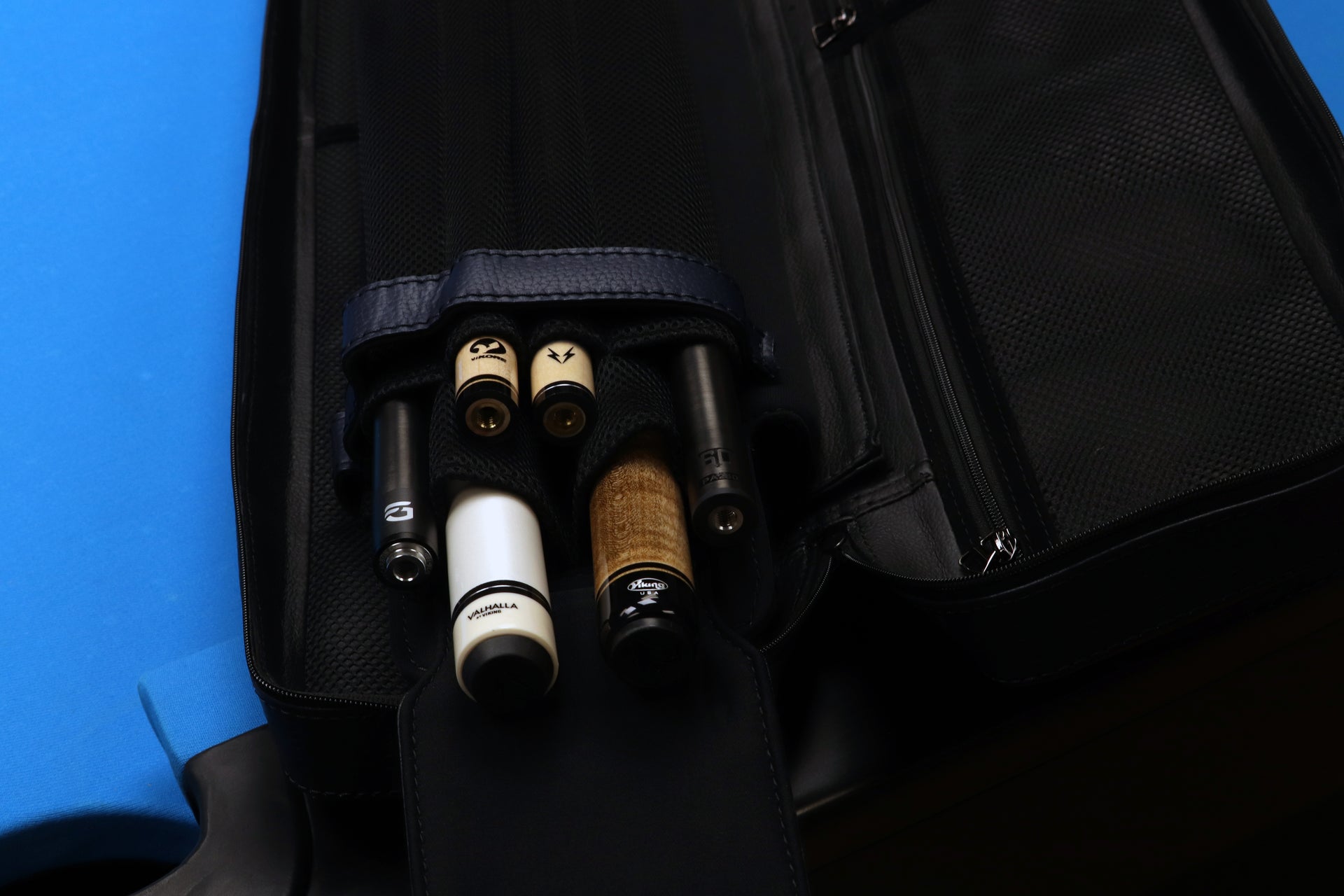 Triple 60 Fedor Gorst Limited 4X8 Soft Cue Case - Custom Two-Tone Blue Leather