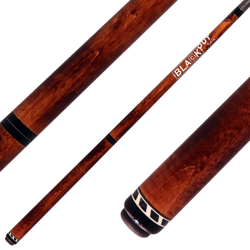 Jacoby BlaCkOut JACBKOUTBR No Wrap Break/Jump Cue - Brown