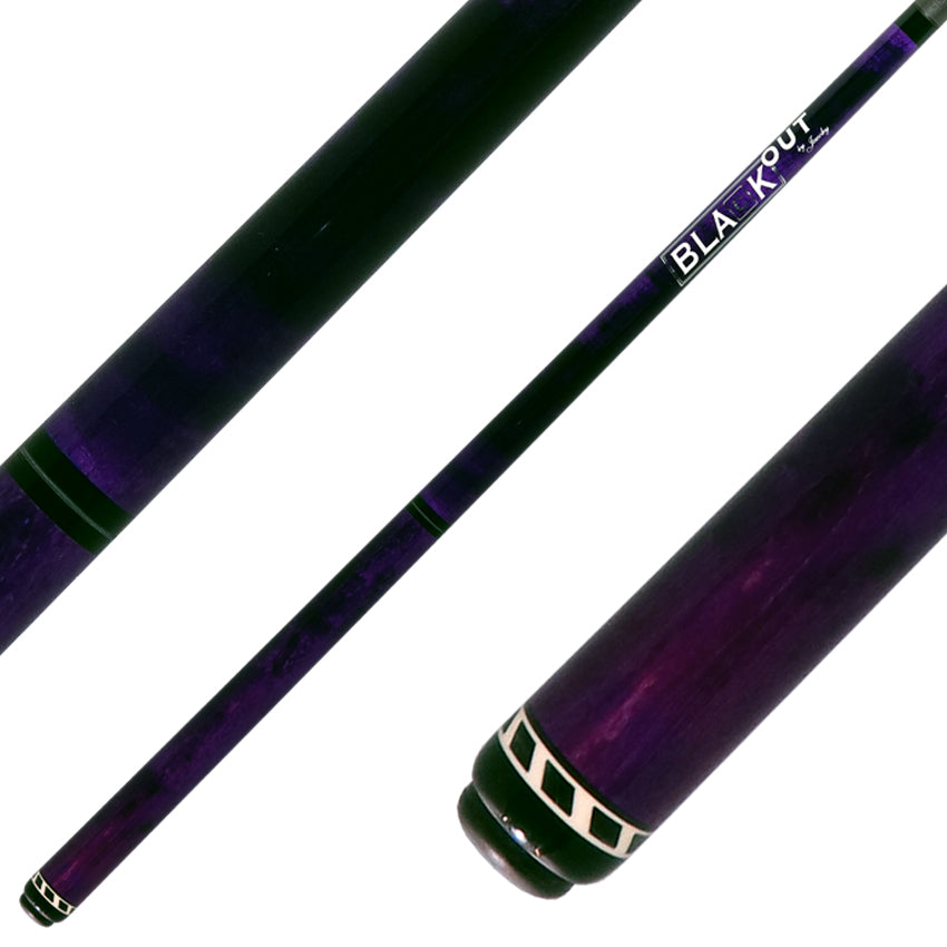 Jacoby BlaCkOut JACBKOUTPUR No Wrap Break/Jump Cue - Purple
