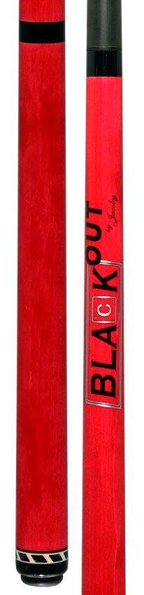 Jacoby BlaCkOut JACBKOUTRD No Wrap Break/Jump Cue - Red