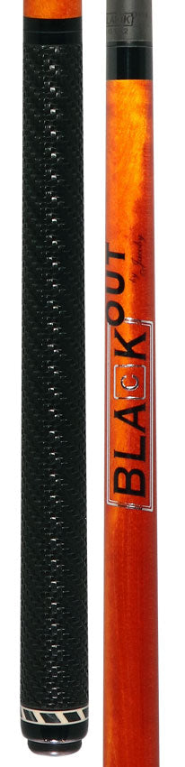 Jacoby BlaCkOut JACBKOUTSGOR with Sport Wrap Carbon Fiber Break/Jump Cue - Orange