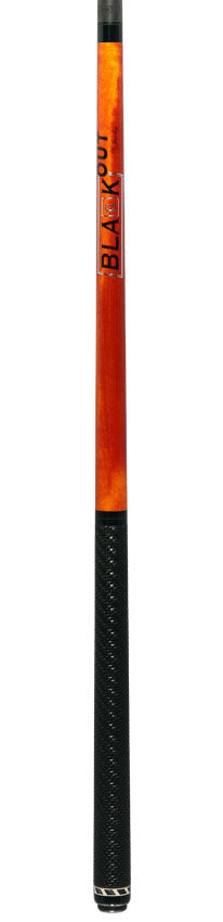 Jacoby BlaCkOut JACBKOUTSGOR with Sport Wrap Carbon Fiber Break/Jump Cue - Orange