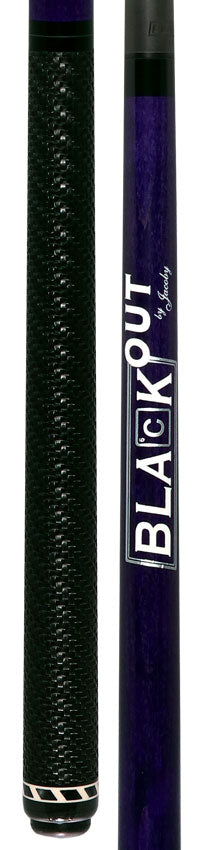 Jacoby BlaCkOut JACBKOUTSGPUR Sport Wrap Carbon Fiber Break/Jump Cue - Purple