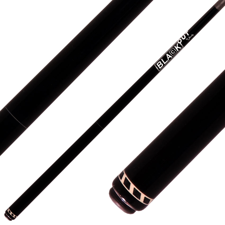 Jacoby BlaCkOut Black No Wrap Carbon Fiber Break/Jump Cue - JACBKOUT