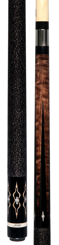 Joss Brown-Stained Curly Maple with Maple Inlays Pool Cue - JC20-154