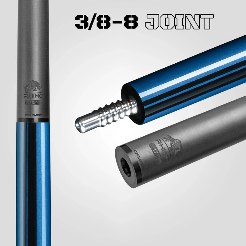 Rhino RCNEB2SWSBL Nebula 2 Pool Cue with Sport Wrap - Sky Blue