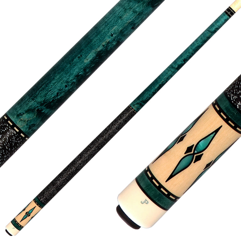 J Pechauer JP06T JP T Series   Pool Cue - Teal-Stained Maple with Linen Wrap