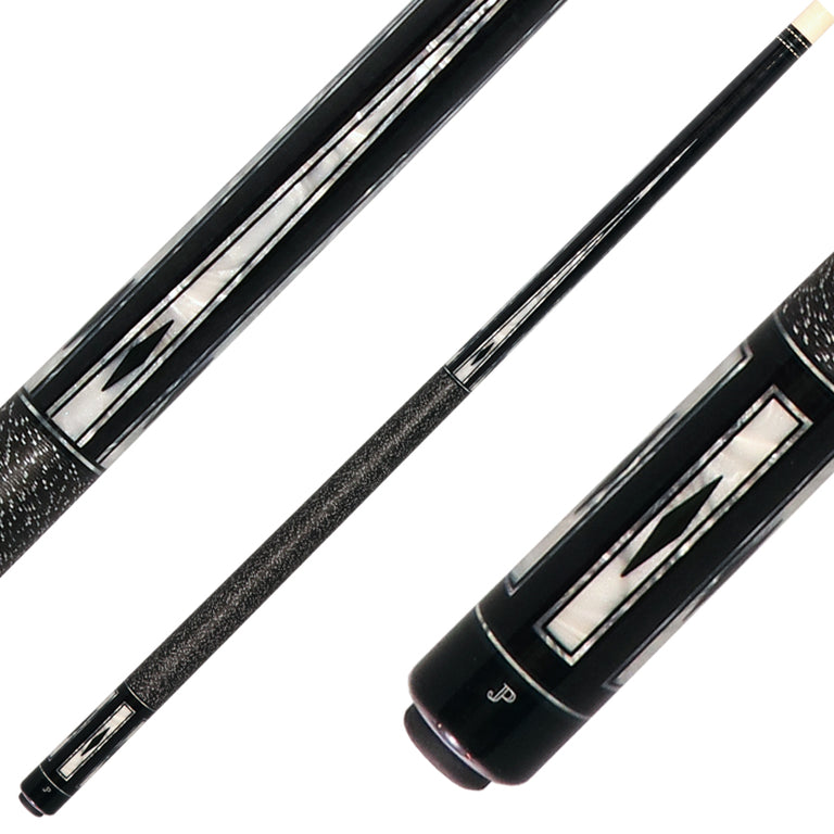 J Pechauer JP22T JP T Series Pool Cue Ebony-Stained Maple with Sim. Ebony and Pearl Framed Points with Linen Wrap