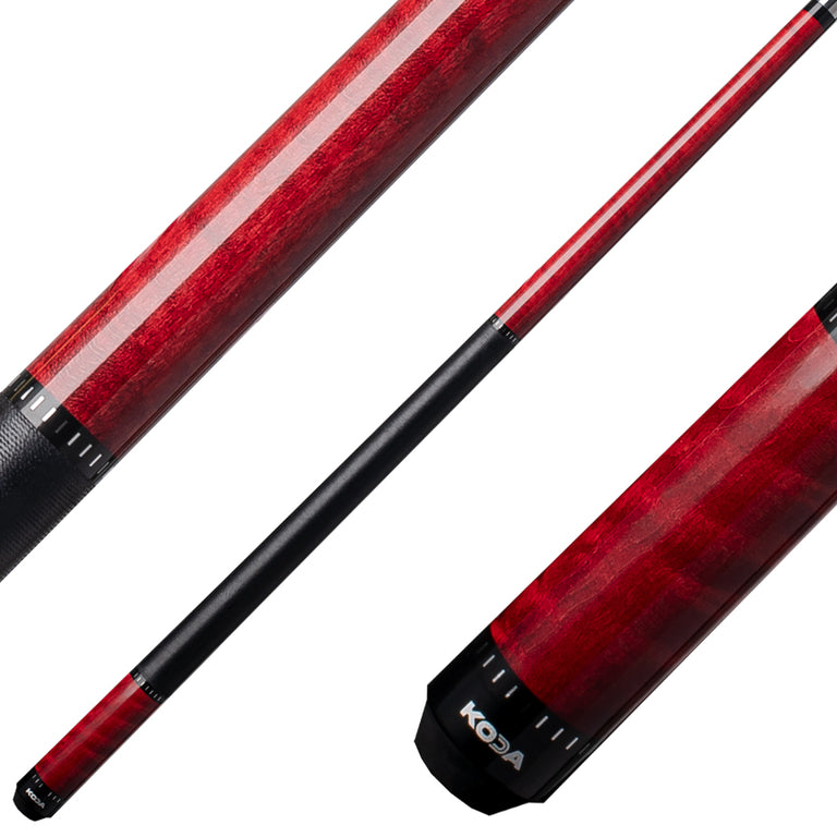 Koda KD31 Pool Cue - Red Stained Curly Maple with Wrap
