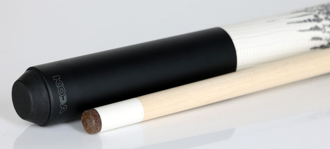 Koda KD40 Pool Cue - Matte Black with Faux Ringtail Lizard Wrap