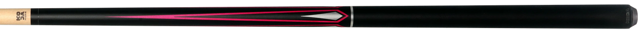 KODA Matte Black with Pink and Silver Graphic Pool Cue - KD47PK