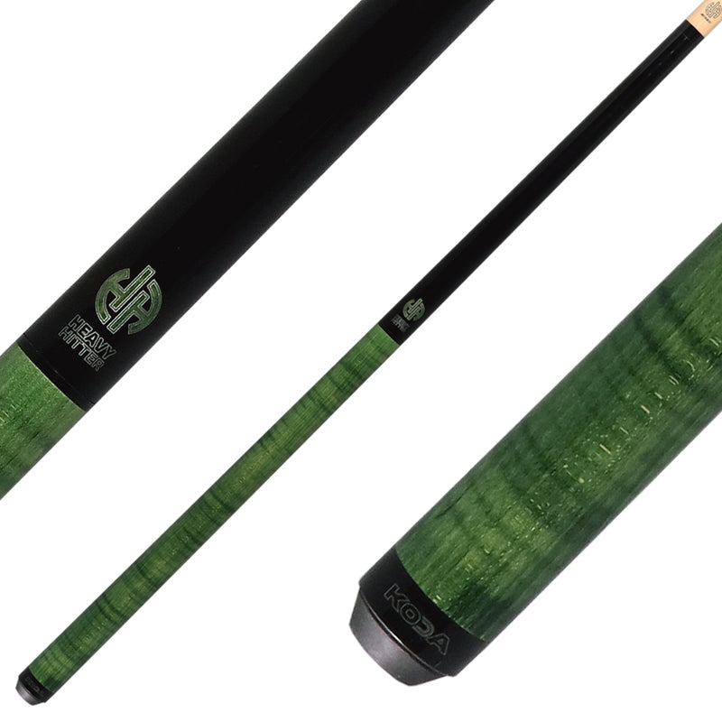 KODA Green Stained Curly Maple 25oz. Heavy Hitter Break/Jump Cue
