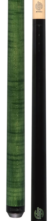 KODA Green Stained Curly Maple 25oz. Heavy Hitter Break/Jump Cue