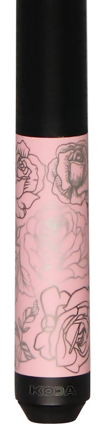 Koda KDV30PK Pool Cue - Pink Rose Graphic