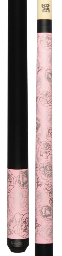 Koda KDV30PK Pool Cue - Pink Rose Graphic