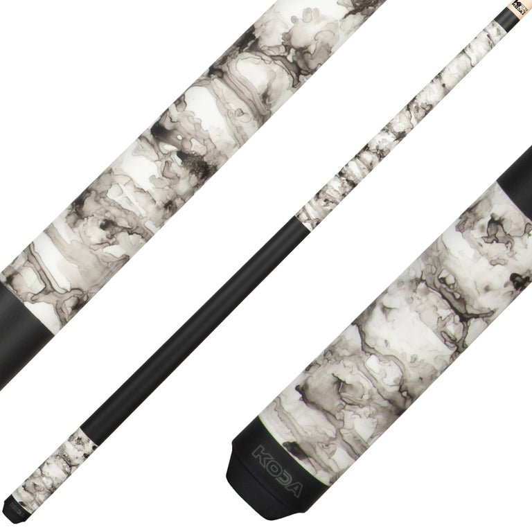 K2 KL101 Play Cue - Matte White Smoke Graphic with 12.5mm LD Shaft