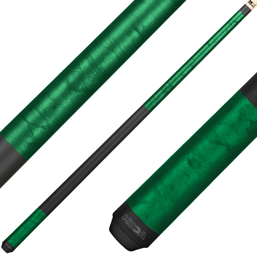 K2 KL105 Pool Cue - Matte Green Smoke Graphic with 12.5mm LD Shaft