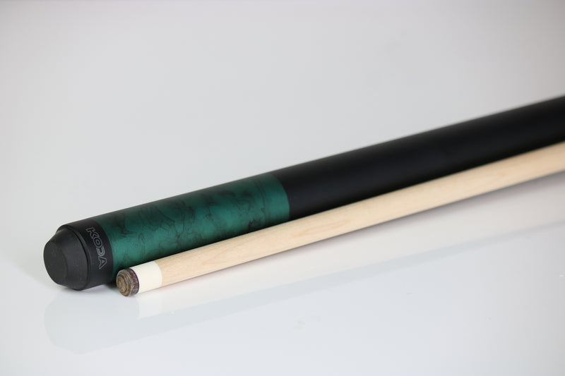 K2 KL105 Pool Cue - Matte Green Smoke Graphic with 12.5mm LD Shaft