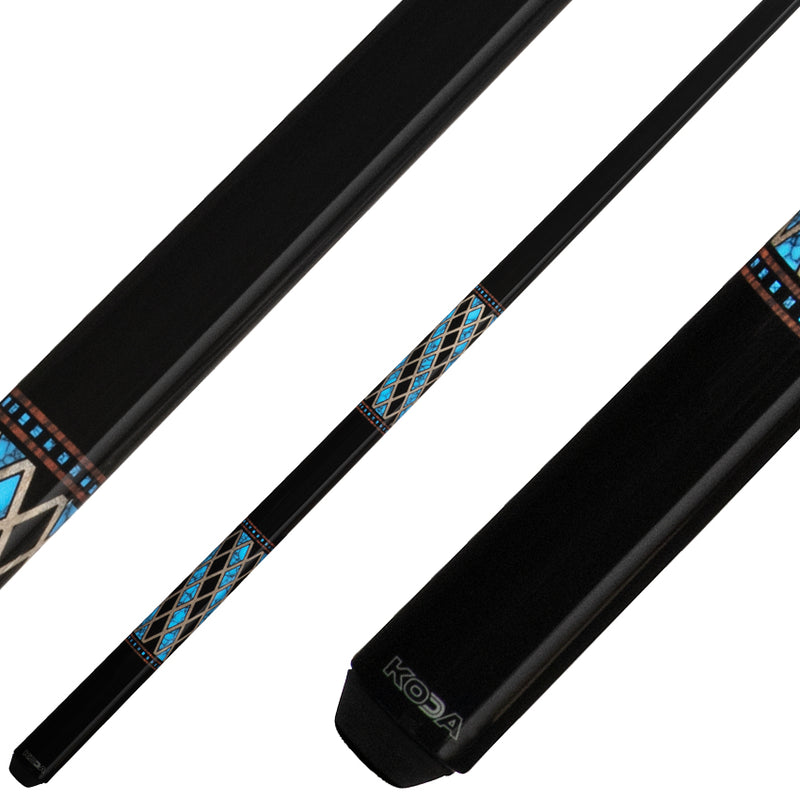 K2 KL115 Pool Cue - Onyx and Blue Recon Graphic with 12.5mm LD Shaft
