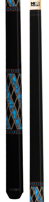 K2 KL115 Pool Cue - Onyx and Blue Recon Graphic with 12.5mm LD Shaft