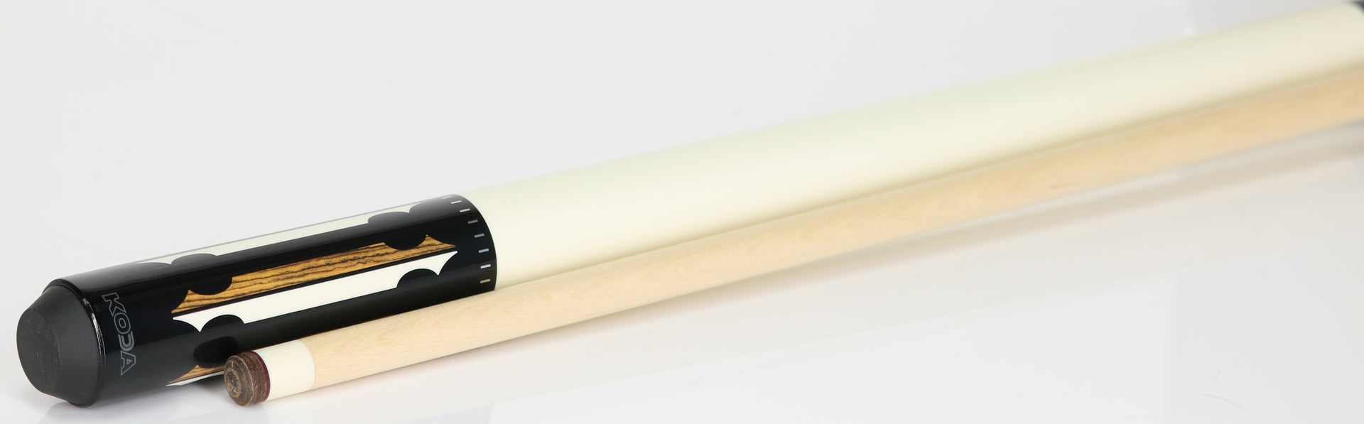 K2 KL130 Pool Cue - Black/White and Bocote Graphic with 12.5mm LD Shaft