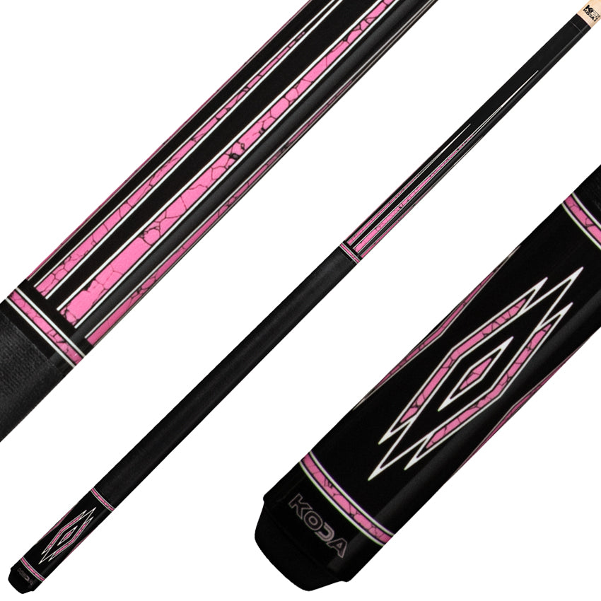 K2 KL140 Pool Cue - Black and Pink Recon Graphic with 12.5mm LD Shaft