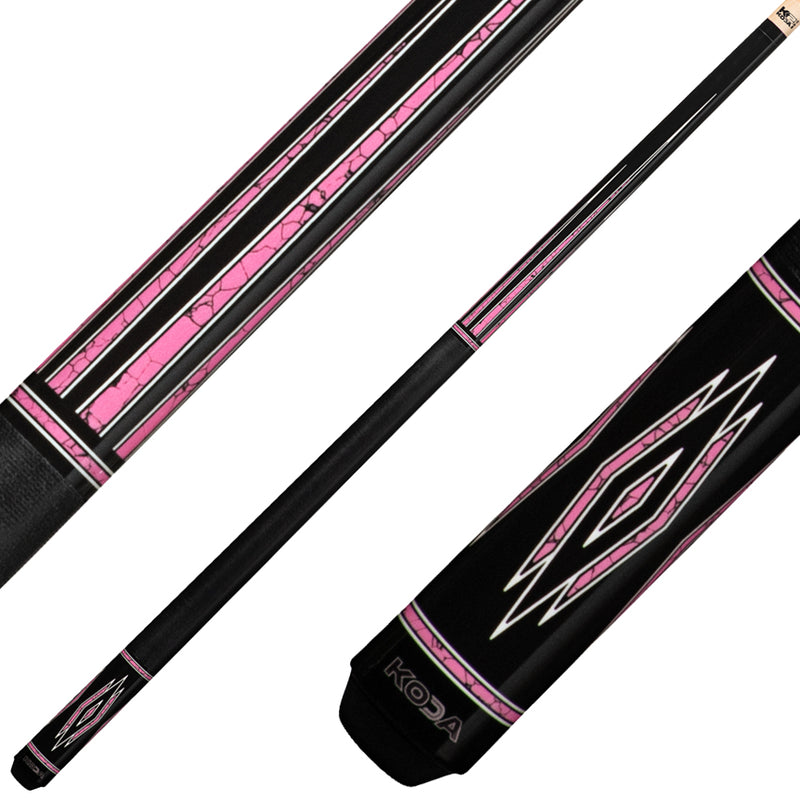 K2 KL140 Pool Cue - Black and Pink Recon Graphic with 12.5mm LD Shaft