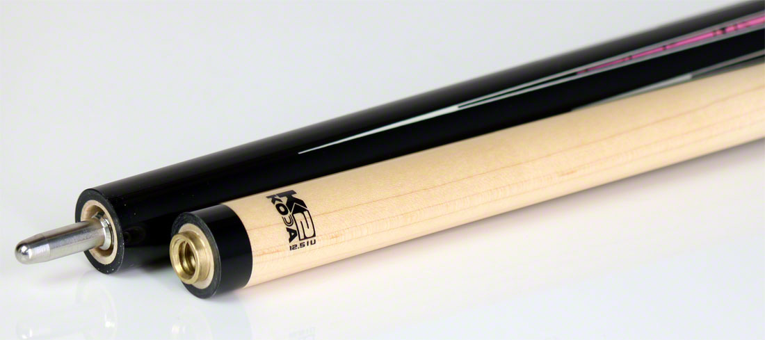 K2 KL140 Pool Cue - Black and Pink Recon Graphic with 12.5mm LD Shaft