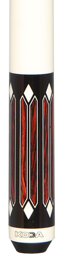 K2 KL161 Pool Cue - 6 Point Cocobolo and Black/White Graphic with 11.75mm LD Shaft