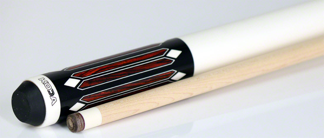 K2 KL161 Pool Cue - 6 Point Cocobolo and Black/White Graphic with 11.75mm LD Shaft