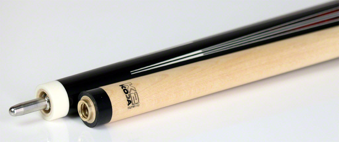 K2 KL161 Pool Cue - 6 Point Cocobolo and Black/White Graphic with 11.7
