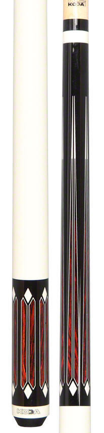 K2 KL161 Pool Cue - 6 Point Cocobolo and Black/White Graphic with 11.75mm LD Shaft
