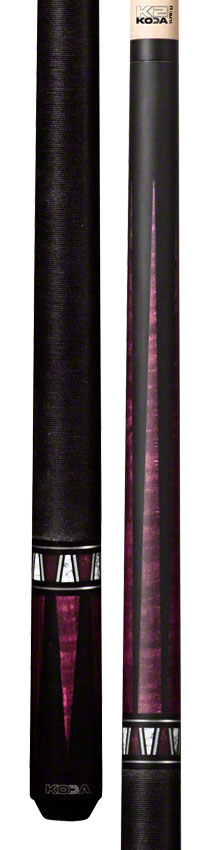 K2 KL170 Pool Cue - 4 Point Matte Black and Purple Graphic with 11.75mm LD Shaft