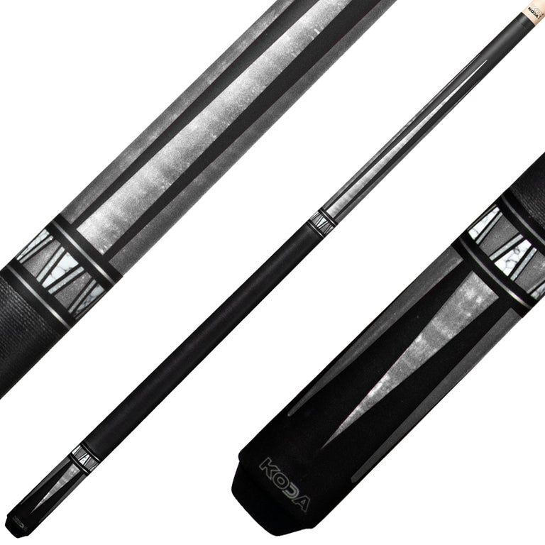 K2 KL171 Pool Cue - 4 Point Matte Black and Grey Graphic with 11.75mm LD Shaft