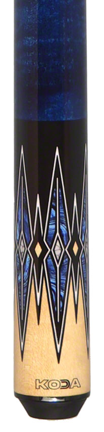 K2 KL181 Pool Cue - 8 Point Blue/Black/Natural Graphic with 12.50mm LD Shaft