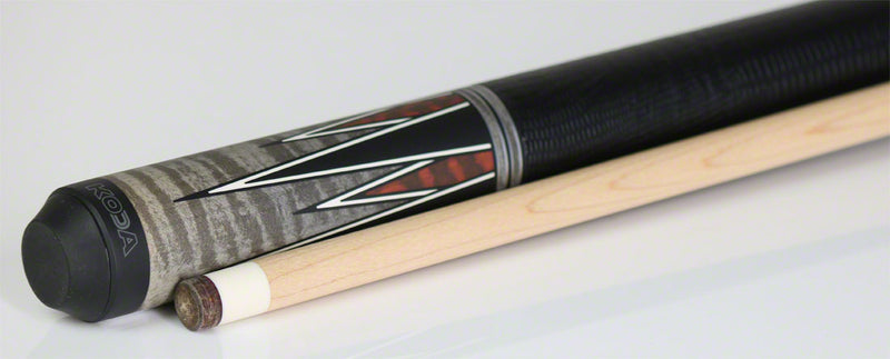 K2 KL182 Pool Cue - 8 Point Matte Grey Snake Graphic with 11.75mm LD Shaft
